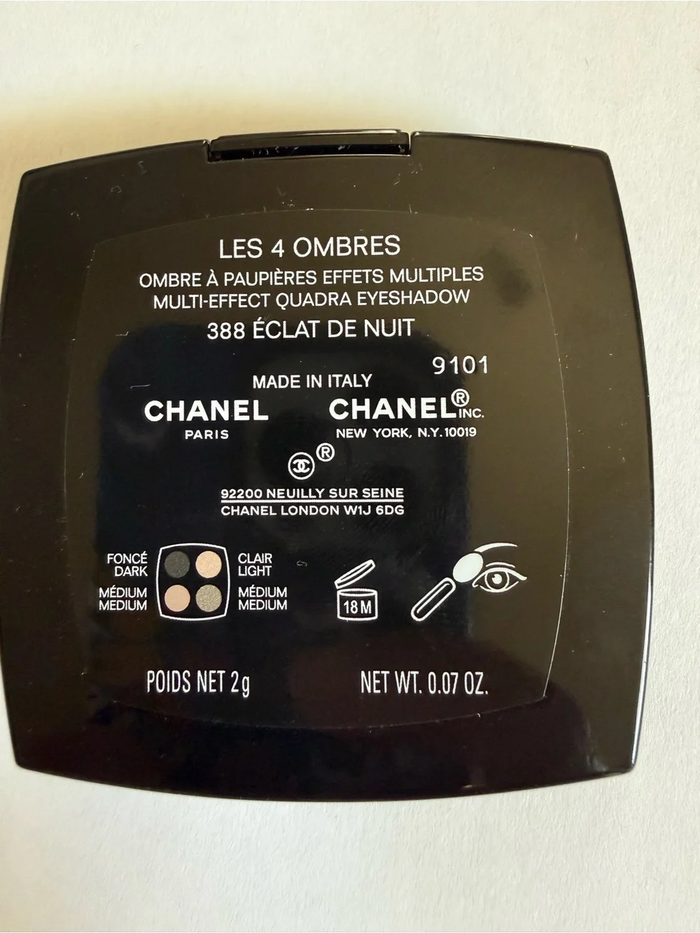Chanel Eclat de Nuit 388 Shimmer Eyeshadow Quad -Limited Edition